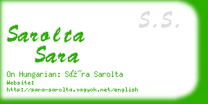 sarolta sara business card